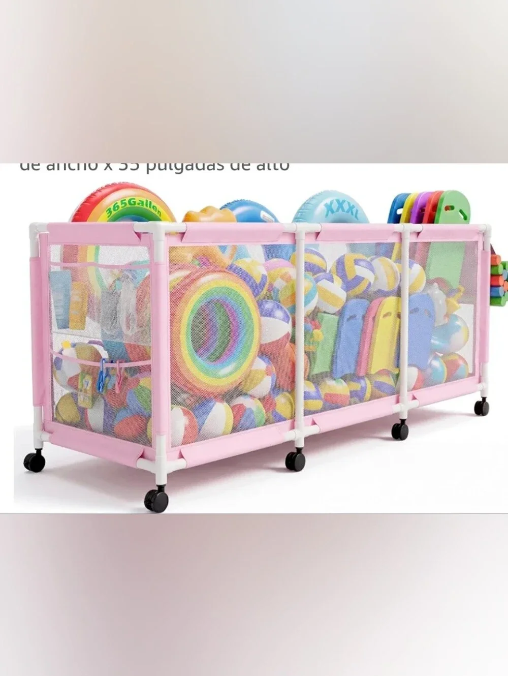 Jotesnew 345 Gallons Pool Storage Bin